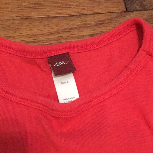 Tea Collection 💙 girls red dress size 6 - Picture 2 of 3